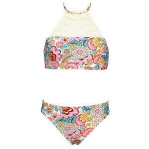 Hobie girls swimsuit - crochet high neck + bottoms kids swim set size 16 (New)